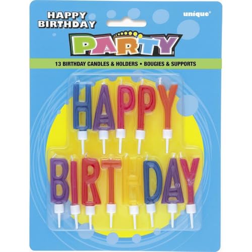 Unique Party Supplies 71190 Buchstaben-Geburtstagskerzen - "Happy Birthday" - Gold - 13er-Satz Unique Party Supplies 71190 Buchstaben-Geburtstagskerzen - "Happy Birthday" - Gold - 13er-Satz von Unique