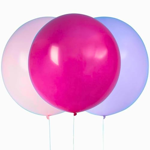 Unique Party Supplies Latex-Party-Luftballons - 60 cm 3er-Pack 54581 Violett, Rosa & Hot Pink Unique Party Supplies Latex-Party-Luftballons - 60 cm 3er-Pack 54581 Violett, Rosa & Hot Pink von Unique