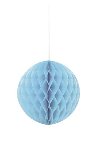 Wabenball aus Seidenpapier - 20 cm - Hellblau von Unique