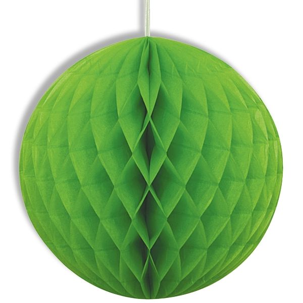 Wabenball grün mit Schnur, 20cm, Wabendekoration aus Papier von Unique