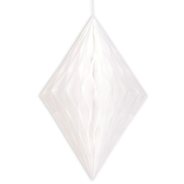 Wabendiamant weiß, Wabendeko zum Aufhängen, 35,5cm, 1 Stück Wabendiamant weiß, Wabendeko zum Aufhängen, 35,5cm, 1 Stück von Unique