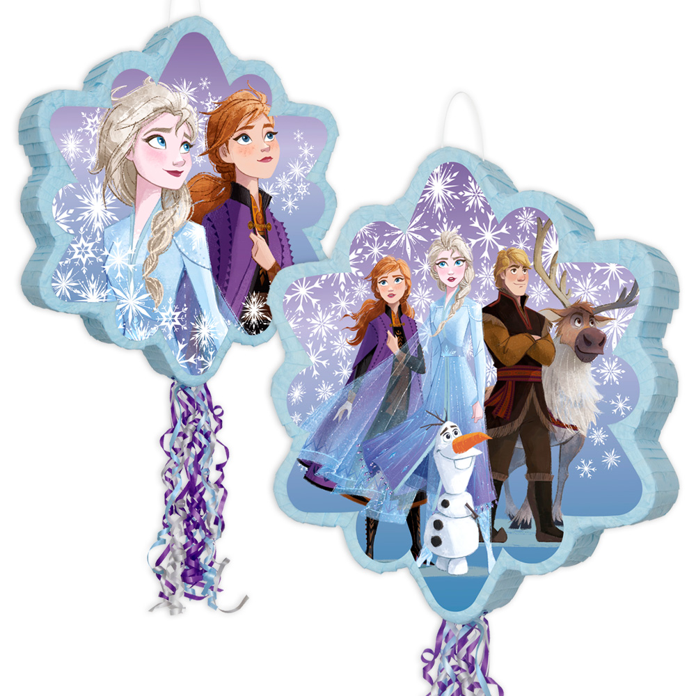 Zugpinata Frozen mit 16 Bändern zum Ziehen, 56cm x 50cm Zugpinata Frozen mit 16 Bändern zum Ziehen, 56cm x 50cm von Unique