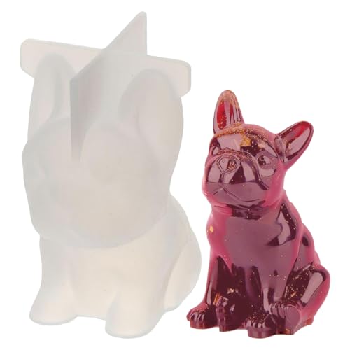 Uniquer 3D Französische Bulldogge Seifenform, Hund Silikonform für Kuchendekoration, Seife, DIY Halskette Anhänger, Wachs Uniquer 3D Französische Bulldogge Seifenform, Hund Silikonform für Kuchendekoration, Seife, DIY Halskette Anhänger, Wachs von Uniquer