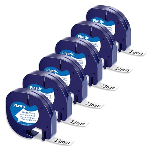 Unistar kompatible für Dymo LetraTag XR Etikettenband 91221 Letratag Etikettenband 12mm x 4m Plastic White Kompatibel mit Dymo LetraTag LT-100H LT-100T XR Bänder, Schwarz auf Weiß Unistar kompatible für Dymo LetraTag XR Etikettenband 91221 Letratag Etikettenband 12mm x 4m Plastic White Kompatibel mit Dymo LetraTag LT-100H LT-100T XR Bänder, Schwarz auf Weiß von Unistar