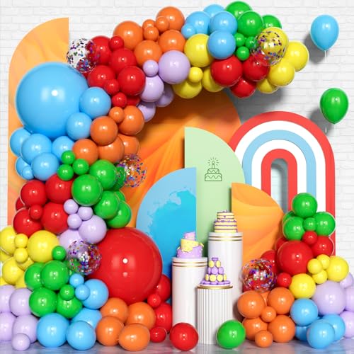 Regenbogen Luftballons Bogen Set, 130Pcs Buntes Ballon Bogen Girlanden Set, Mehrfarbiges Ballons Set In Verschiedenen Farben Mit Konfetti Ballons Für Jungen Mädchen Geburtstag Party Hochzeit Karneval Regenbogen Luftballons Bogen Set, 130Pcs Buntes Ballon Bogen Girlanden Set, Mehrfarbiges Ballons Set In Verschiedenen Farben Mit Konfetti Ballons Für Jungen Mädchen Geburtstag Party Hochzeit Karneval von Unisun