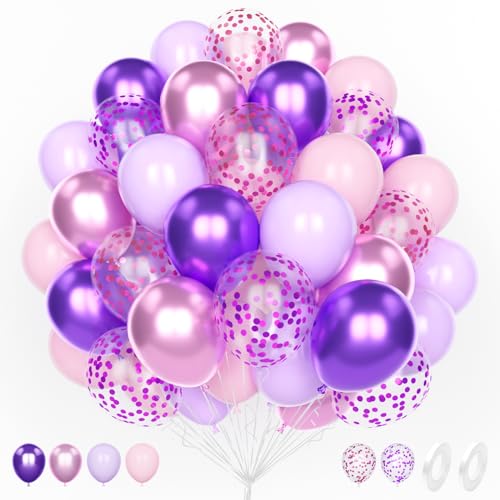 Luftballons Rosa Lila, 60 Stück 12 Zoll Matt Pastell Rosa Metallic Lila Latex Hélium Konfetti Ballons für Mädchen Prinzessinnen Frauen Geburtstage Babyparty Brautduschen Jahrestage Party Dekoration Luftballons Rosa Lila, 60 Stück 12 Zoll Matt Pastell Rosa Metallic Lila Latex Hélium Konfetti Ballons für Mädchen Prinzessinnen Frauen Geburtstage Babyparty Brautduschen Jahrestage Party Dekoration von Unisun