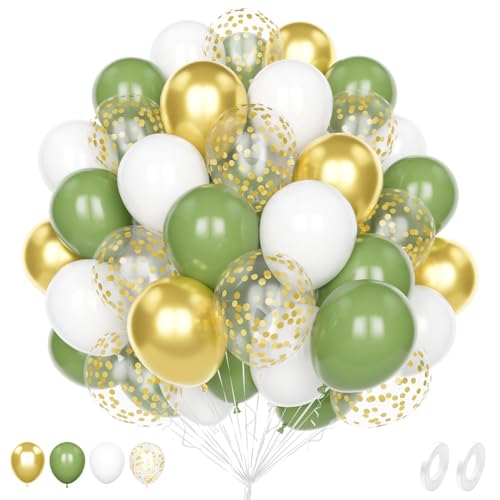 Luftballons Salbeigrüne Gold, 60 Stück 12 Zoll Matt Salbeigrüne Metallic Gold Latex Hélium Konfetti Ballons für Geburtstag Babyparty Jahrestag Brautduschen Verlobung Hochzeit Party Dekorationen Luftballons Salbeigrüne Gold, 60 Stück 12 Zoll Matt Salbeigrüne Metallic Gold Latex Hélium Konfetti Ballons für Geburtstag Babyparty Jahrestag Brautduschen Verlobung Hochzeit Party Dekorationen von Unisun