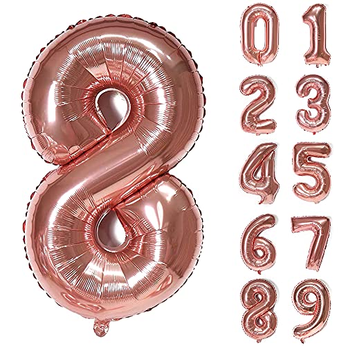 Unisun Ballon Zahl 8 in Roségold, 40 Zoll Riesen aufblasbare große Folie Ballon Ziffer für Geburtstagsfeier Hochzeitstag Feier Dekoration Unisun Ballon Zahl 8 in Roségold, 40 Zoll Riesen aufblasbare große Folie Ballon Ziffer für Geburtstagsfeier Hochzeitstag Feier Dekoration von Unisun