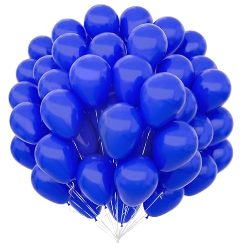 Unisun Königs Blau Luftballons 100Pcs, 12 Zoll Matte Tief Dunkel Blau Latex Ballons Pack für Blaue Thema Ballon Bogen Kit Geburtstag Hochzeit Baby Shower Karneval Veranstaltungen Party Dekorationen von Unisun