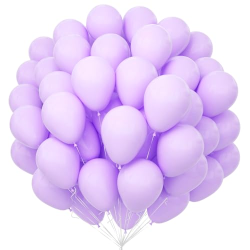 Unisun Lila Luftballons 100Pcs, 12 Zoll Pastell Violett Lavendel Latex Ballons Pack für Lila Thema Ballon Bogen Kit Geburtstag Hochzeit Baby Shower Karneval Veranstaltungen Party Dekorationen von Unisun