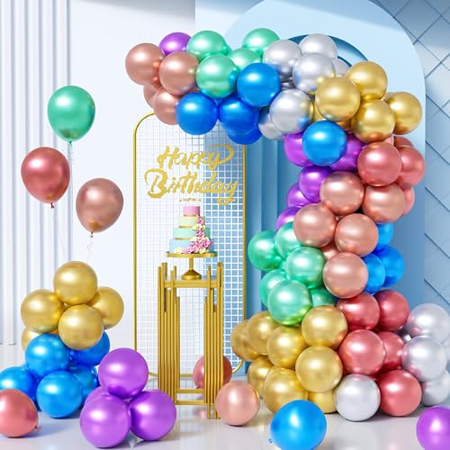 Unisun Luftballons Bunt Metallic, 100Stück 10Zoll Glänzende Chrom Gold Silber Lila Grün Blau Rot Roségold Ballons Junge Mädchen Kind Geburtstag Hochzeit Jahrestag Verlobung Baby Shower Jubiläum Deko Unisun Luftballons Bunt Metallic, 100Stück 10Zoll Glänzende Chrom Gold Silber Lila Grün Blau Rot Roségold Ballons Junge Mädchen Kind Geburtstag Hochzeit Jahrestag Verlobung Baby Shower Jubiläum Deko von Unisun