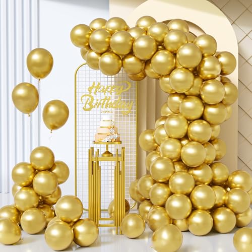 Unisun Luftballons Gold Metallic, 100Stück 10Zoll Glänzende Chrom Gold Ballons Girlande Frauen Männer Geburtstag Hochzeit Jahrestag Verlobung Valentinstag Jubiläum Braut Bachelor Party Dekorationen Unisun Luftballons Gold Metallic, 100Stück 10Zoll Glänzende Chrom Gold Ballons Girlande Frauen Männer Geburtstag Hochzeit Jahrestag Verlobung Valentinstag Jubiläum Braut Bachelor Party Dekorationen von Unisun