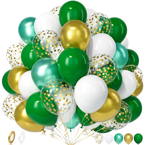 Unisun Luftballons Grün Gold, 50 Stück Latex Ballons Dunkelgrün Weiss Metallic Grün Gold Konfetti Luftballon Männer Frauen Geburtstag Jubiläum Hochzeit Verlobung Abschluss Dschungel Safari Party Deko Unisun Luftballons Grün Gold, 50 Stück Latex Ballons Dunkelgrün Weiss Metallic Grün Gold Konfetti Luftballon Männer Frauen Geburtstag Jubiläum Hochzeit Verlobung Abschluss Dschungel Safari Party Deko von Unisun