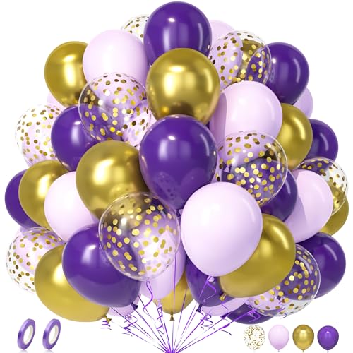 Unisun Luftballons Lila Gold, 50 Stück Ballons Dunkellila Pastell Violet Metallic Gold Konfetti Luftballon Mädchen Frauen Kind Geburtstag Jubiläum Hochzeit Verlobung Abschlussfeier Halloween Deko Unisun Luftballons Lila Gold, 50 Stück Ballons Dunkellila Pastell Violet Metallic Gold Konfetti Luftballon Mädchen Frauen Kind Geburtstag Jubiläum Hochzeit Verlobung Abschlussfeier Halloween Deko von Unisun