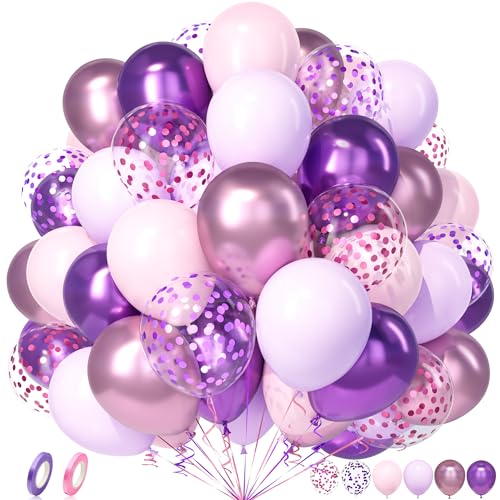 Unisun Luftballons Rosa Lila, 50 Stück Ballons Pastell Macaron Metall Rosa Lila Konfetti Luftballon Mädchen Frauen Kind Geburtstag Jubiläum Hochzeit Verlobung Brautparty Schmetterling Party Deko Unisun Luftballons Rosa Lila, 50 Stück Ballons Pastell Macaron Metall Rosa Lila Konfetti Luftballon Mädchen Frauen Kind Geburtstag Jubiläum Hochzeit Verlobung Brautparty Schmetterling Party Deko von Unisun