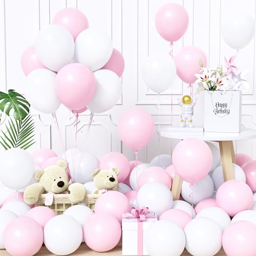 Unisun Luftballons Rosa und Weiß, 60Stück 12Zoll Ballons Pastell Macaron Baby Rosa Weiß Latex Luftballon Mädchen Frauen Kinder Geburtstag Ballon Hochzeit Taufe Babyparty Gender Reveal Party Dekoration Unisun Luftballons Rosa und Weiß, 60Stück 12Zoll Ballons Pastell Macaron Baby Rosa Weiß Latex Luftballon Mädchen Frauen Kinder Geburtstag Ballon Hochzeit Taufe Babyparty Gender Reveal Party Dekoration von Unisun