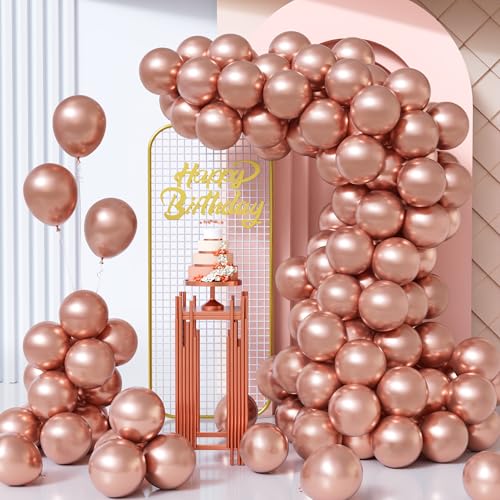 Unisun Luftballons Rosegold Metallic, 100Stück 10Zoll Glänzende Chrom Roségold Ballons Frauen Mädchen Geburtstag Hochzeit Jahrestag Verlobung Valentinstag Jubiläum Braut Bachelor Party Deko Unisun Luftballons Rosegold Metallic, 100Stück 10Zoll Glänzende Chrom Roségold Ballons Frauen Mädchen Geburtstag Hochzeit Jahrestag Verlobung Valentinstag Jubiläum Braut Bachelor Party Deko von Unisun