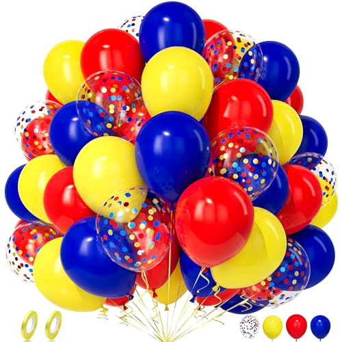 Unisun Luftballons Rot Gelb Blau, 50 Stück Ballons Dunkelblau Rot Gelb Konfetti Luftballon Junge Männer Kind Geburtstag Jubiläum Hochzeit Verlobung Abschlussfeier Carnival Zirkus Party Dekoration Unisun Luftballons Rot Gelb Blau, 50 Stück Ballons Dunkelblau Rot Gelb Konfetti Luftballon Junge Männer Kind Geburtstag Jubiläum Hochzeit Verlobung Abschlussfeier Carnival Zirkus Party Dekoration von Unisun