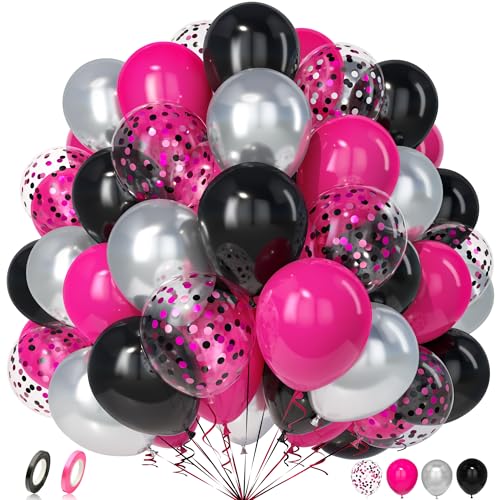 Unisun Luftballons Schwarz Rosa, 50 Stück Latex Ballon Silber Hot Pink Roserot Schwarz Konfetti Luftballon Mädchen Frauen Prinzessin Geburtstag Jubiläum Hochzeit Verlobung Braut Maus Thema Party Deko Unisun Luftballons Schwarz Rosa, 50 Stück Latex Ballon Silber Hot Pink Roserot Schwarz Konfetti Luftballon Mädchen Frauen Prinzessin Geburtstag Jubiläum Hochzeit Verlobung Braut Maus Thema Party Deko von Unisun
