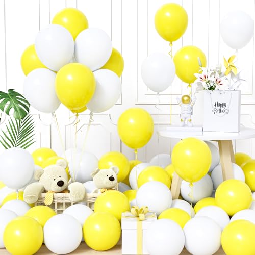 Unisun Luftballons Weiß und Gelb, 60Stück 12Zoll Ballons Matt Weiß Gelb Latex Luftballon Jungen Männer Kinder Babyparty Geburtstag Hochzeit Jubiläum Abschlussfeier Verlobung Bachelor Party Dekoration Unisun Luftballons Weiß und Gelb, 60Stück 12Zoll Ballons Matt Weiß Gelb Latex Luftballon Jungen Männer Kinder Babyparty Geburtstag Hochzeit Jubiläum Abschlussfeier Verlobung Bachelor Party Dekoration von Unisun
