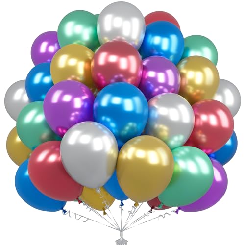 Unisun Metallische Regenbogen Luftballons, 50 Stück 12 Zoll Chrom, Mehrfarbige Ballons, Regenbogen Ballons Für Frauen Männer Jungen Geburtstagsfeier Hochzeit Verlobung Abschlussfeier Jubiläum Deko Unisun Metallische Regenbogen Luftballons, 50 Stück 12 Zoll Chrom, Mehrfarbige Ballons, Regenbogen Ballons Für Frauen Männer Jungen Geburtstagsfeier Hochzeit Verlobung Abschlussfeier Jubiläum Deko von Unisun