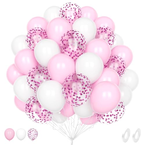 Luftballons Rosa Weiße, 60 Stück 12 Zoll Pastell Baby Rosa Matt Weiße Latex Hélium Konfetti Ballons für Mädchen Prinzessinnen Frauen Geburtstage Babyparty Brautduschen Jahrestage Party Dekoration Luftballons Rosa Weiße, 60 Stück 12 Zoll Pastell Baby Rosa Matt Weiße Latex Hélium Konfetti Ballons für Mädchen Prinzessinnen Frauen Geburtstage Babyparty Brautduschen Jahrestage Party Dekoration von Unisun