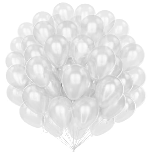Unisun Transparent Luftballons 100Pcs, 12 Zoll Matte Klare Latex Ballons Pack für Ballon Bogen Kit Geburtstag Hochzeit Baby Shower Karneval Veranstaltungen Party Dekorationen von Unisun