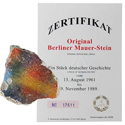 United1871 ORIGINAL Berliner Mauer-Stein | authentisches Stück mit Echtheitszertifikat | Handarbeit direkt aus Berliner Manufaktur United1871 ORIGINAL Berliner Mauer-Stein | authentisches Stück mit Echtheitszertifikat | Handarbeit direkt aus Berliner Manufaktur von United1871