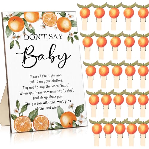 Unittype 51-teiliges Spielzubehör mit Aufschrift "Don't Say Baby Shower", inklusive Babyparty-Schild und 50 Mini-Wäscheklammern für Jungen und Mädchen, zum Enthüllen, Partyspielpreise (kleine süße) Unittype 51-teiliges Spielzubehör mit Aufschrift "Don't Say Baby Shower", inklusive Babyparty-Schild und 50 Mini-Wäscheklammern für Jungen und Mädchen, zum Enthüllen, Partyspielpreise (kleine süße) von Unittype