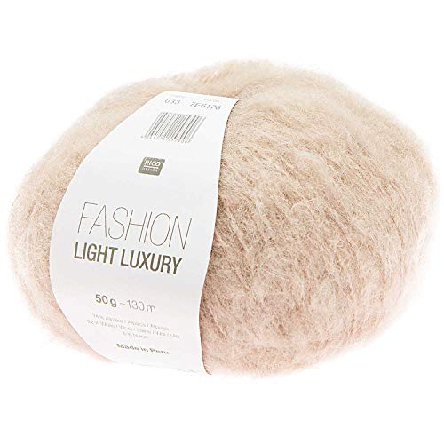 Rico Fashion Light Luxury Fb. 33 perlmutt, leichte Wolle mit Alpakawolle zum Stricken von Universal Yarn