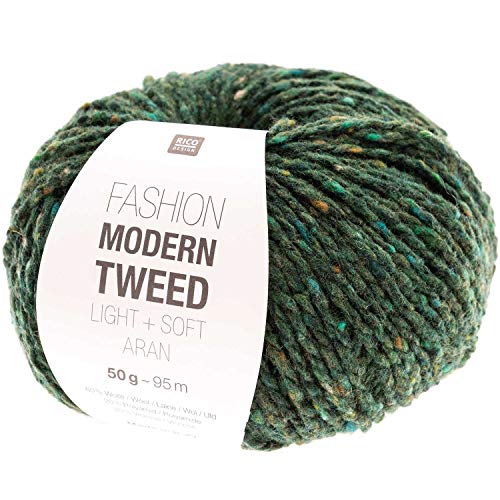 Rico Fashion Modern Tweed Aran, leichte, weiche Tweedwolle zum Stricken und Häkeln (014) von Universal Yarn