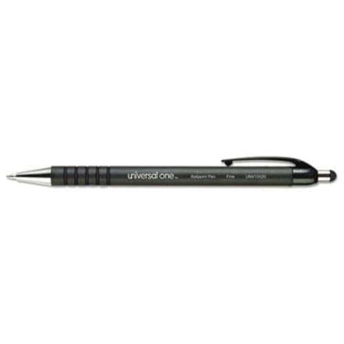 Universal One Kugelschreiber Stifte mit Komfortgriff, einziehbar, schwarze Tinte, fein, Dutzend Universal One Kugelschreiber Stifte mit Komfortgriff, einziehbar, schwarze Tinte, fein, Dutzend von Universal