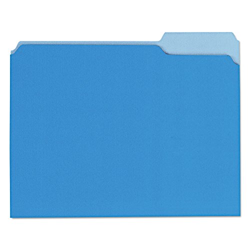Universal UNV12301 Aktenordner mit 1/3-Schnittlaschen, Briefform, Blau, 100 Stück von Universal