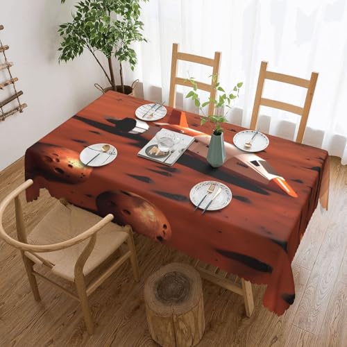 Unkhtt Mars Tischdecke, wasserdicht, rechteckig, mit Planeten-Druck, wiederverwendbar, für Esszimmer, Hochzeit, Party, 137 x 183 cm Unkhtt Mars Tischdecke, wasserdicht, rechteckig, mit Planeten-Druck, wiederverwendbar, für Esszimmer, Hochzeit, Party, 137 x 183 cm von Unkhtt