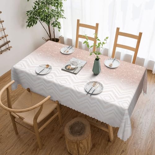 Unkhtt Tischdecke, glitzernd, hübsches Muster, wasserdicht, rechteckig, 137 x 183 cm, wiederverwendbar, für Esszimmer, Hochzeit, Party Unkhtt Tischdecke, glitzernd, hübsches Muster, wasserdicht, rechteckig, 137 x 183 cm, wiederverwendbar, für Esszimmer, Hochzeit, Party von Unkhtt