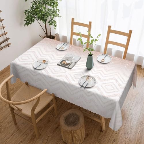 Unkhtt Tischdecke, glitzernd, hübsches Muster, wasserdicht, rechteckig, 137 x 183 cm, wiederverwendbar, für Esszimmer, Hochzeit, Party Unkhtt Tischdecke, glitzernd, hübsches Muster, wasserdicht, rechteckig, 137 x 183 cm, wiederverwendbar, für Esszimmer, Hochzeit, Party von Unkhtt