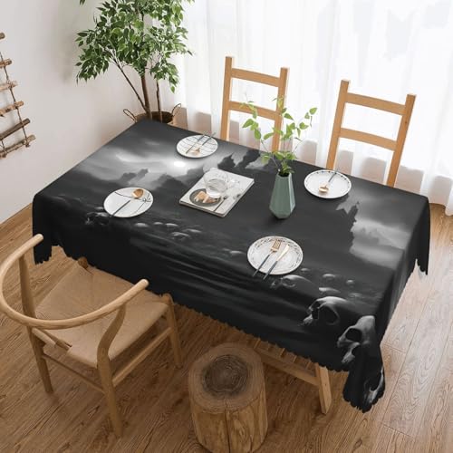 Unkhtt Tischdecke, wasserdicht, rechteckig, 137 x 183 cm, Schwarz und Weiß Unkhtt Tischdecke, wasserdicht, rechteckig, 137 x 183 cm, Schwarz und Weiß von Unkhtt