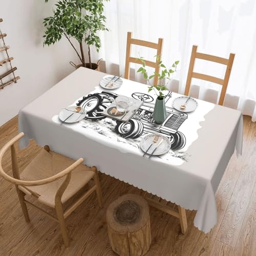Unkhtt Tischdecke, wasserdicht, rechteckig, Cartoon-Traktor-Druck, wiederverwendbar, für Esszimmer, Hochzeit, Party, 137 x 183 cm Unkhtt Tischdecke, wasserdicht, rechteckig, Cartoon-Traktor-Druck, wiederverwendbar, für Esszimmer, Hochzeit, Party, 137 x 183 cm von Unkhtt