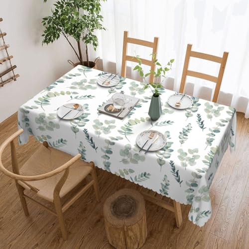 Unkhtt Tischdecke, wasserdicht, rechteckig, Eukalyptusblätter, wiederverwendbar, für Esszimmer, Hochzeit, Party, 137 x 183 cm Unkhtt Tischdecke, wasserdicht, rechteckig, Eukalyptusblätter, wiederverwendbar, für Esszimmer, Hochzeit, Party, 137 x 183 cm von Unkhtt