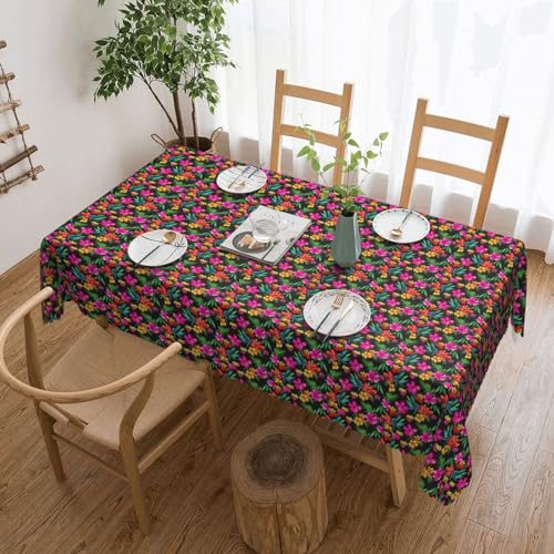 Unkhtt Tischdecke, wasserdicht, rechteckig, Hawaii-Blumendruck, wiederverwendbar, für Esszimmer, Hochzeit, Party, 137 x 183 cm Unkhtt Tischdecke, wasserdicht, rechteckig, Hawaii-Blumendruck, wiederverwendbar, für Esszimmer, Hochzeit, Party, 137 x 183 cm von Unkhtt