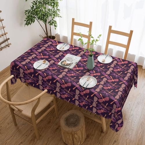 Unkhtt Tischdecke, wasserdicht, rechteckig, Libellen-Druck, wiederverwendbar, für Esszimmer, Hochzeit, Party, 137 x 183 cm, Violett Unkhtt Tischdecke, wasserdicht, rechteckig, Libellen-Druck, wiederverwendbar, für Esszimmer, Hochzeit, Party, 137 x 183 cm, Violett von Unkhtt
