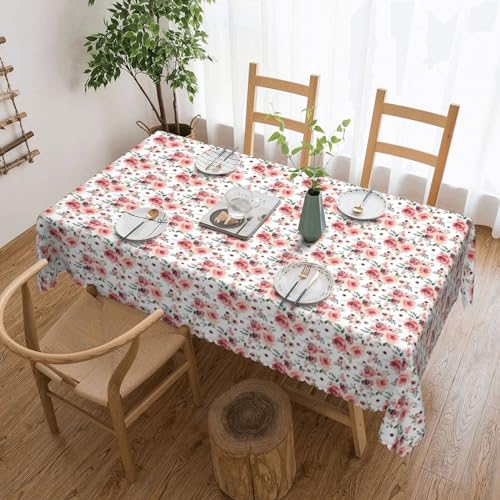 Unkhtt Tischdecke, wasserdicht, rechteckig, Motiv: Blühende Rosen, 137 x 183 cm, wiederverwendbar, für Esszimmer, Hochzeit, Party Unkhtt Tischdecke, wasserdicht, rechteckig, Motiv: Blühende Rosen, 137 x 183 cm, wiederverwendbar, für Esszimmer, Hochzeit, Party von Unkhtt