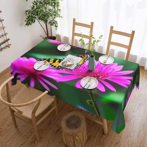 Unkhtt Tischdecke, wasserdicht, rechteckig, Motiv: Blumen, bunt, Schmetterling, 137 x 183 cm, wiederverwendbar, für Esszimmer, Hochzeit, Party Unkhtt Tischdecke, wasserdicht, rechteckig, Motiv: Blumen, bunt, Schmetterling, 137 x 183 cm, wiederverwendbar, für Esszimmer, Hochzeit, Party von Unkhtt