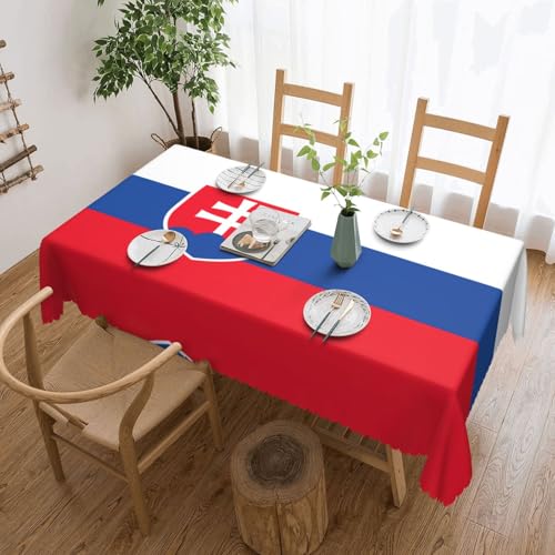 Unkhtt Tischdecke, wasserdicht, rechteckig, Motiv: Flagge der Slowakei, 137 x 183 cm, wiederverwendbar, für Esszimmer, Hochzeit, Party Unkhtt Tischdecke, wasserdicht, rechteckig, Motiv: Flagge der Slowakei, 137 x 183 cm, wiederverwendbar, für Esszimmer, Hochzeit, Party von Unkhtt