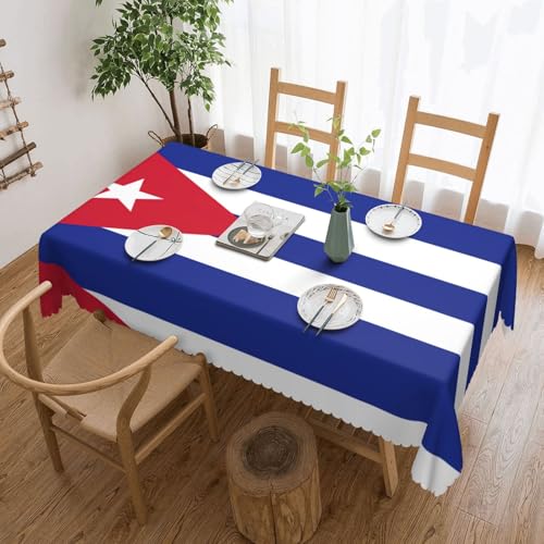 Unkhtt Tischdecke, wasserdicht, rechteckig, Motiv: kubanische Flagge, wiederverwendbar, für Esszimmer, Hochzeit, Party, 137 x 183 cm Unkhtt Tischdecke, wasserdicht, rechteckig, Motiv: kubanische Flagge, wiederverwendbar, für Esszimmer, Hochzeit, Party, 137 x 183 cm von Unkhtt