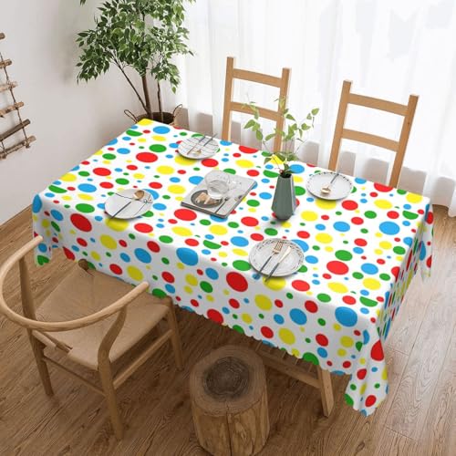 Unkhtt Tischdecke, wasserdicht, rechteckig, bunt, gepunktet, wiederverwendbar, für Esszimmer, Hochzeit, Party, 137 x 183 cm Unkhtt Tischdecke, wasserdicht, rechteckig, bunt, gepunktet, wiederverwendbar, für Esszimmer, Hochzeit, Party, 137 x 183 cm von Unkhtt