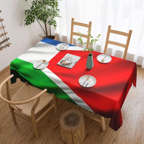 Unkhtt Tischdecke mit Costa-Rica-Flagge, wasserdicht, rechteckig, 137 x 183 cm, wiederverwendbar, für Esszimmer, Hochzeit, Party Unkhtt Tischdecke mit Costa-Rica-Flagge, wasserdicht, rechteckig, 137 x 183 cm, wiederverwendbar, für Esszimmer, Hochzeit, Party von Unkhtt