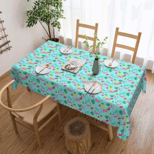 Unkhtt Tischdecke mit Flamingo-Eiscreme-Motiv, wasserdicht, rechteckig, 137 x 183 cm, wiederverwendbar, für Esszimmer, Hochzeit, Party Unkhtt Tischdecke mit Flamingo-Eiscreme-Motiv, wasserdicht, rechteckig, 137 x 183 cm, wiederverwendbar, für Esszimmer, Hochzeit, Party von Unkhtt
