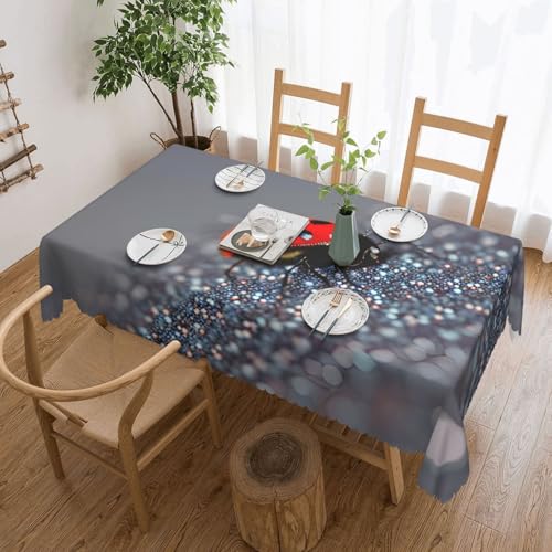 Unkhtt Tischdecke mit Marienkäfer-Muster, unendlicher gesprenkelter Druck, wasserdicht, rechteckig, 137 x 183 cm, wiederverwendbar, für Esszimmer, Hochzeit, Party von Unkhtt