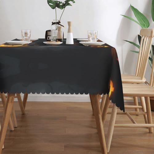 Unkhtt Wasserdichte rechteckige Tischdecke, Halloween-Horror-Druck, 137 x 183 cm, wiederverwendbar, für Esszimmer, Hochzeit, Party Unkhtt Wasserdichte rechteckige Tischdecke, Halloween-Horror-Druck, 137 x 183 cm, wiederverwendbar, für Esszimmer, Hochzeit, Party von Unkhtt